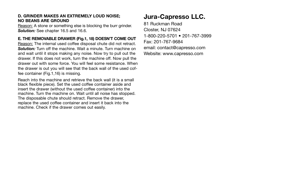 Jura-capresso llc | Capresso Impressa S7 User Manual | Page 29 / 29