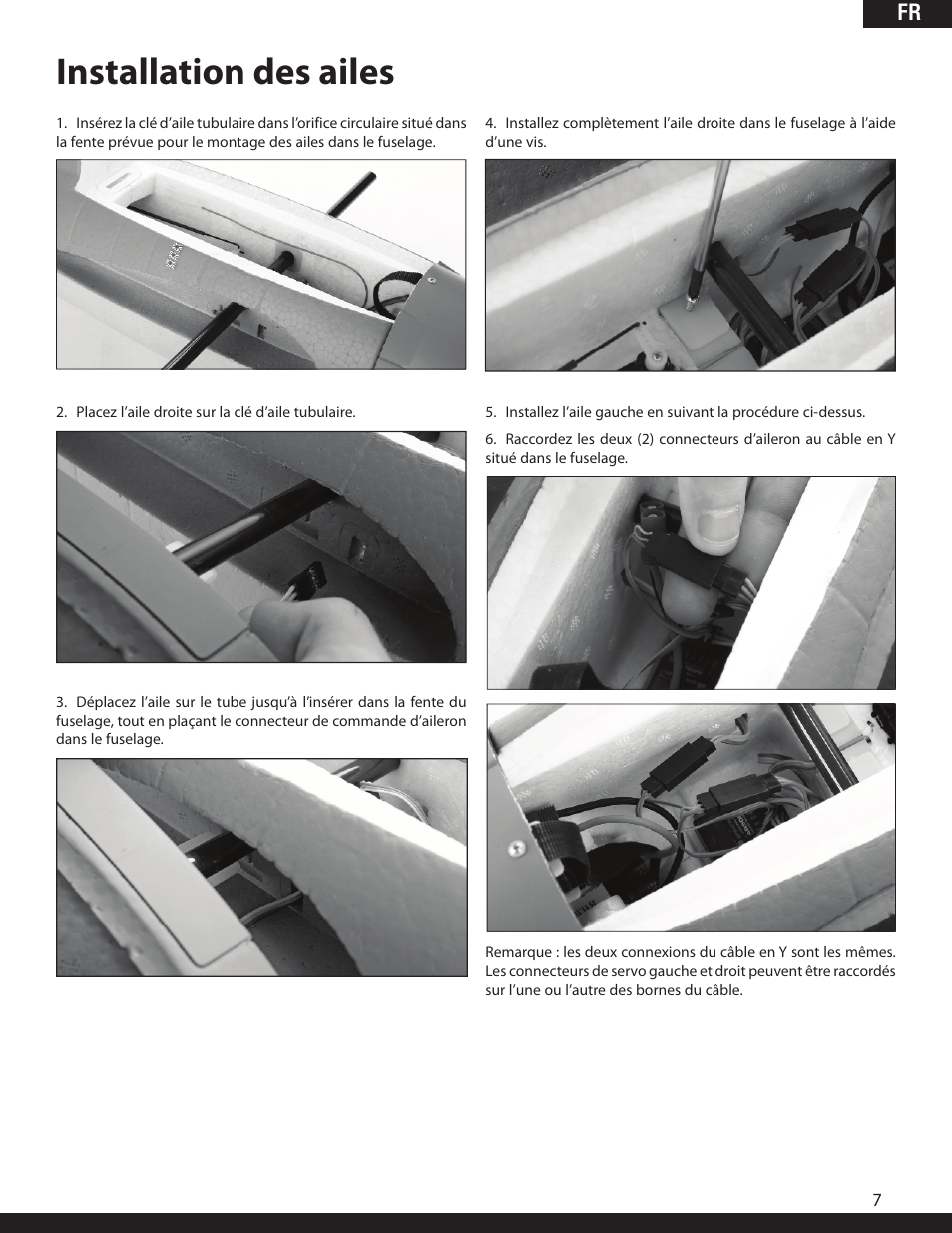 Installation des ailes | ParkZone PKZ1980 User Manual | Page 41 / 72