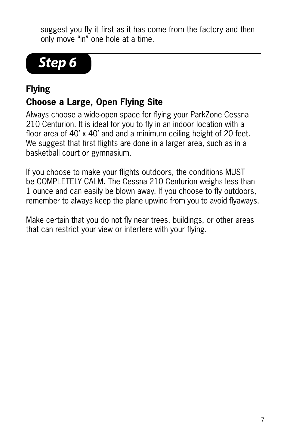 Step 6 | ParkZone PKZ3000 User Manual | Page 7 / 20