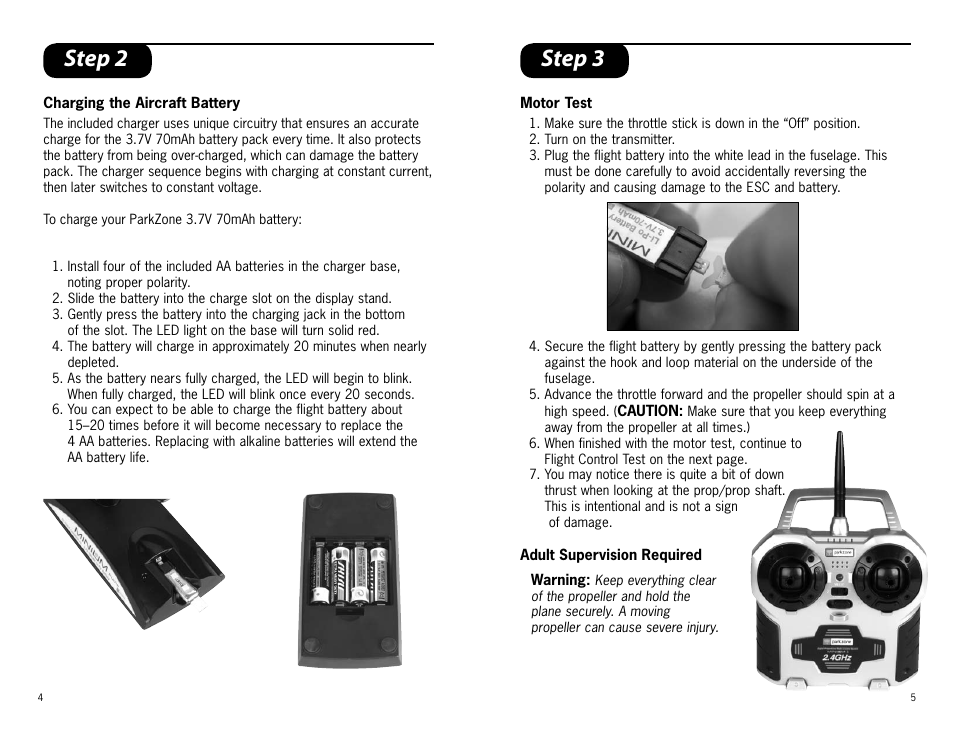 Step 2, Step 3 | ParkZone PKZ3110 User Manual | Page 3 / 11