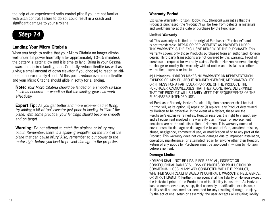 Step 14 | ParkZone PKZ3110 User Manual | Page 7 / 11