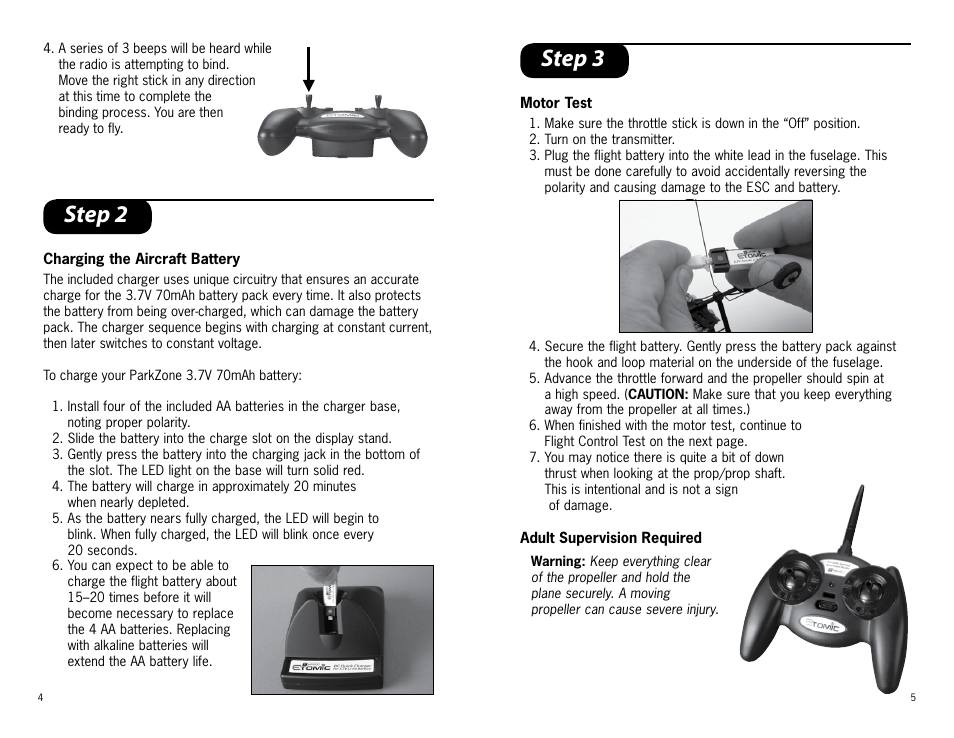 Step 2, Step 3 | ParkZone PKZ3200 User Manual | Page 3 / 11