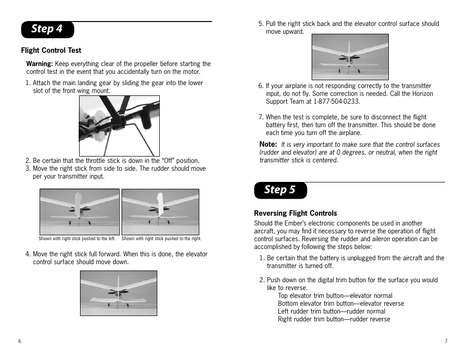 Step 4, Step 5 | ParkZone PKZ3200 User Manual | Page 4 / 11