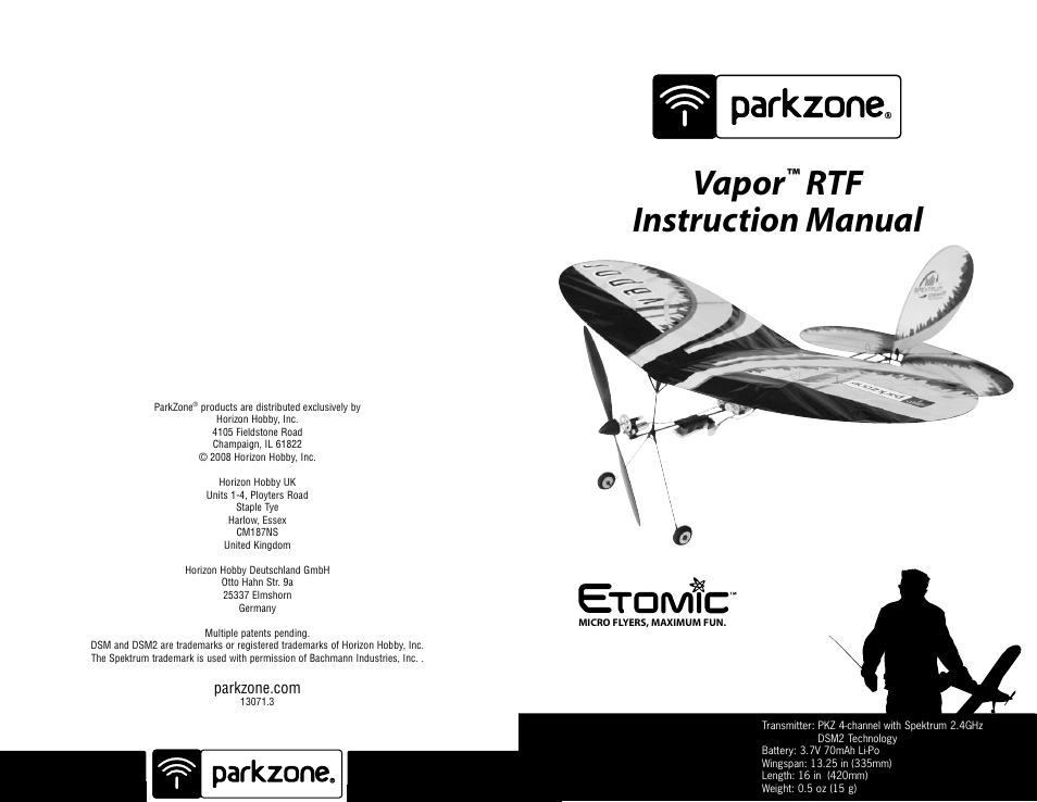 ParkZone PKZ3300 User Manual | 12 pages