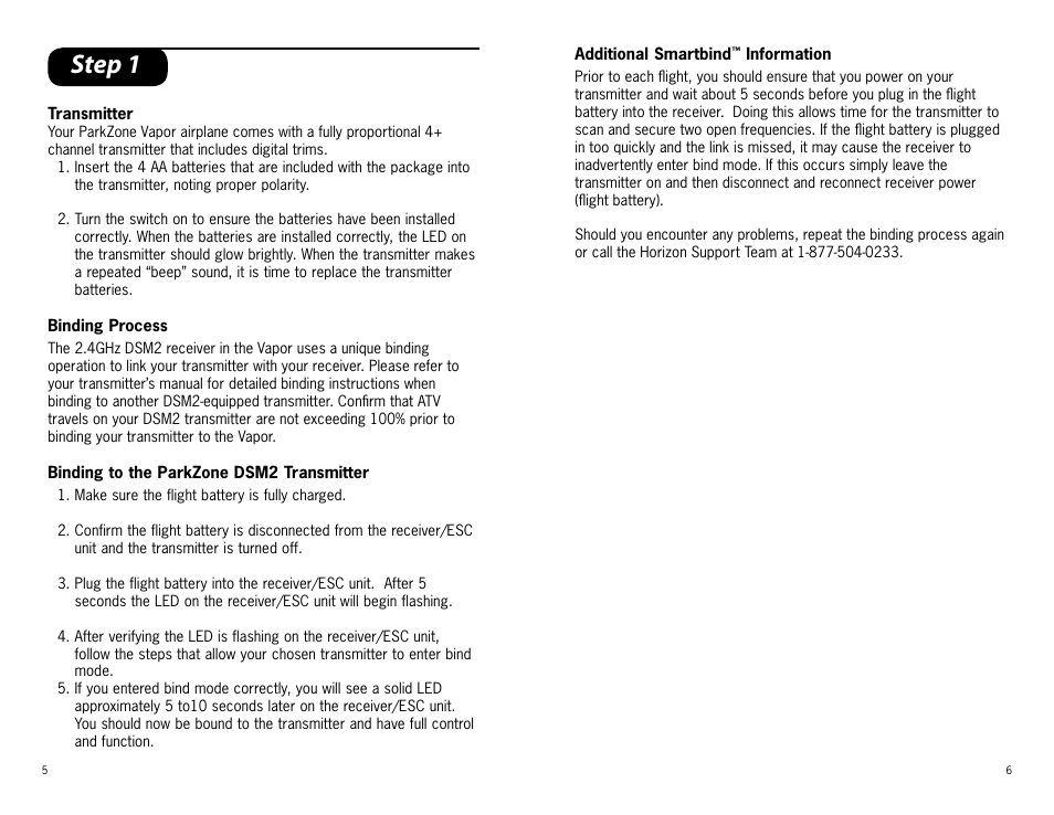 Step 1 | ParkZone PKZ3300 User Manual | Page 3 / 12