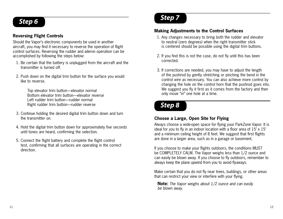 Step 6, Step 7, Step 8 | ParkZone PKZ3300 User Manual | Page 6 / 12