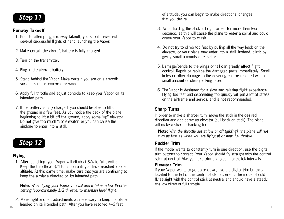 Step 11, Step 12 | ParkZone PKZ3300 User Manual | Page 8 / 12