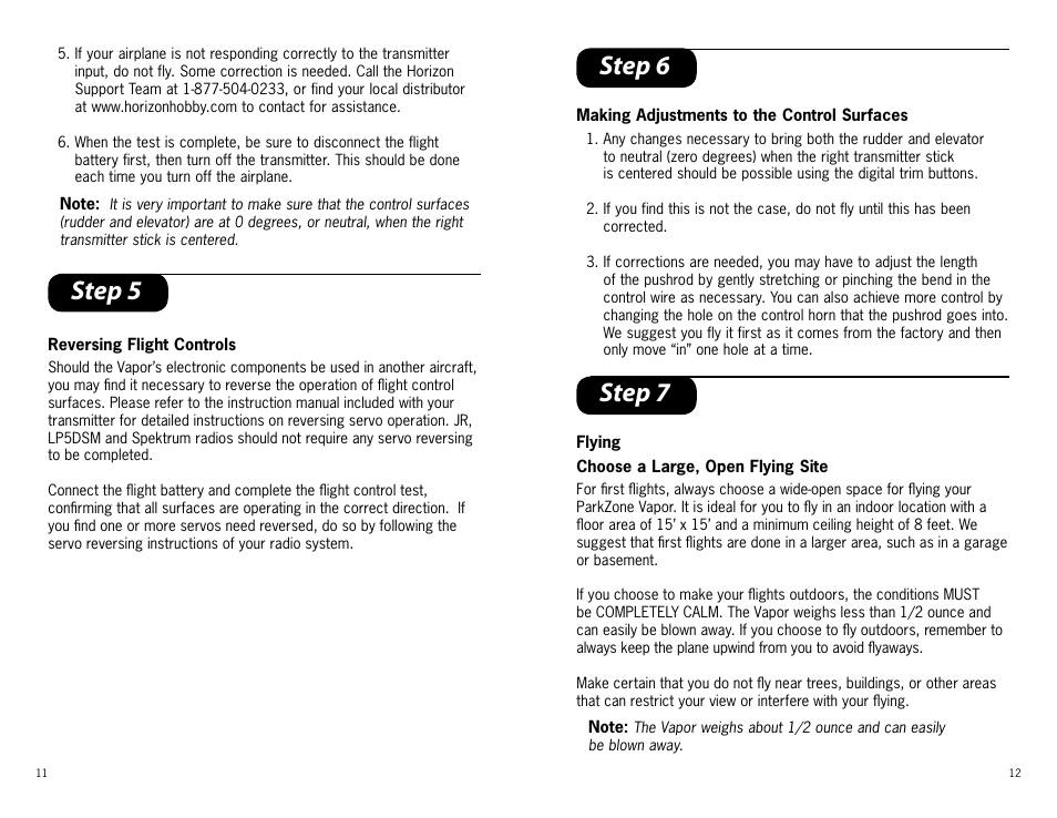 Step 5, Step 6, Step 7 | ParkZone PKZ3380 User Manual | Page 6 / 12