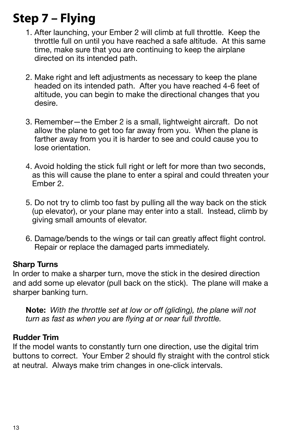 Step 7 – flying | ParkZone PKZ3400 User Manual | Page 15 / 24