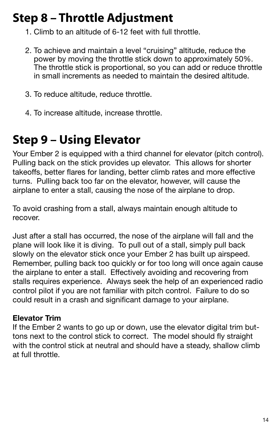 ParkZone PKZ3400 User Manual | Page 16 / 24