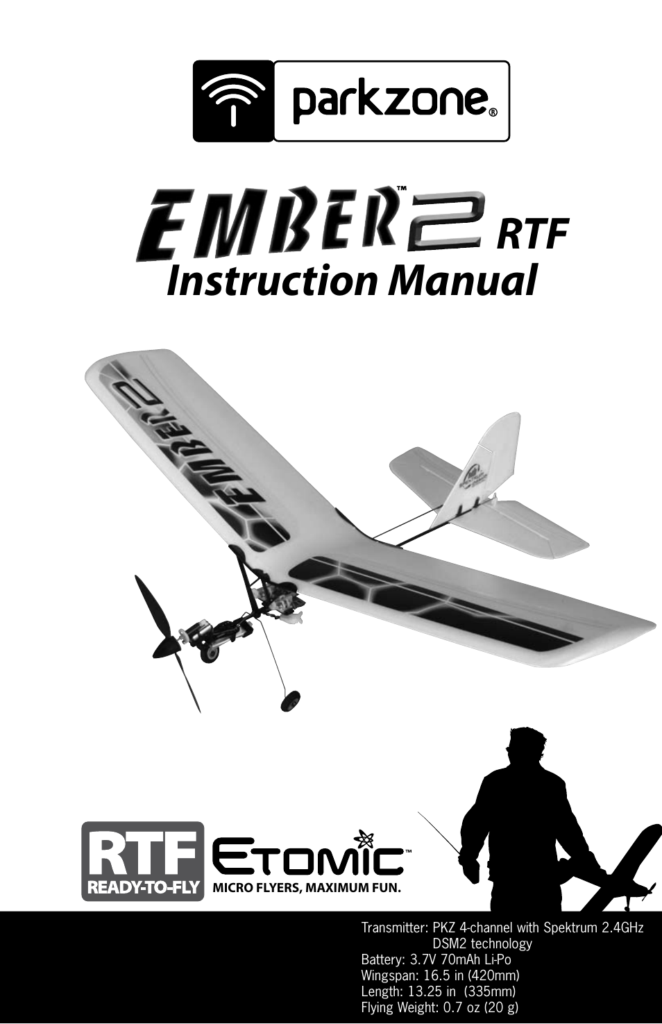 Rtf instruction manual | ParkZone PKZ3400 User Manual | Page 2 / 24