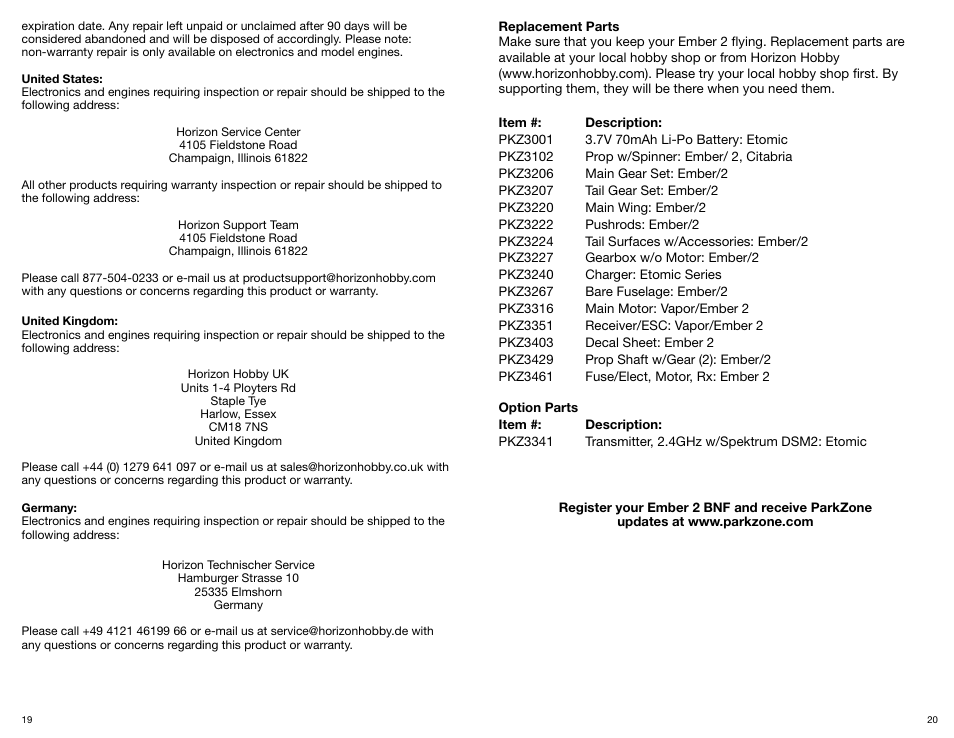 ParkZone PKZ3480 User Manual | Page 11 / 12