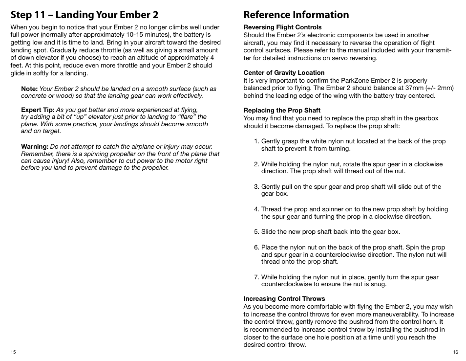 ParkZone PKZ3480 User Manual | Page 9 / 12