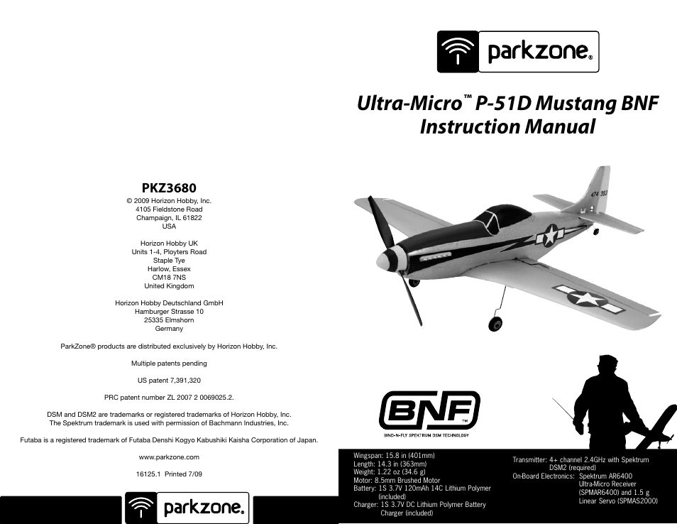 ParkZone PKZ3680 User Manual | 16 pages