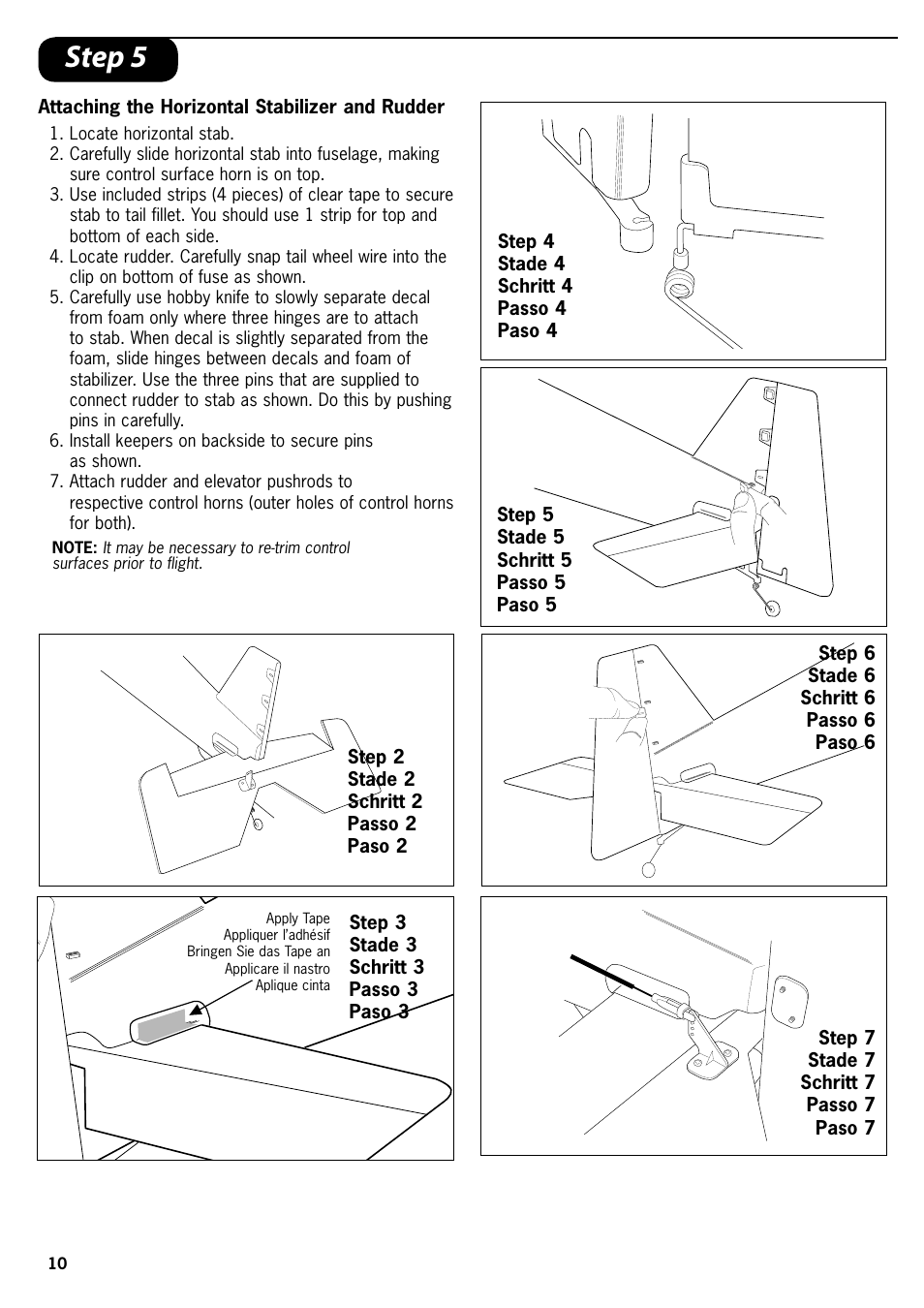 Step 5 | ParkZone PKZ4100 User Manual | Page 10 / 32