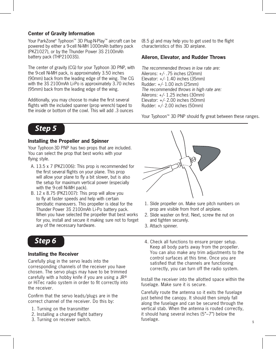 Step 5 step 6 | ParkZone PKZ4175 User Manual | Page 5 / 10