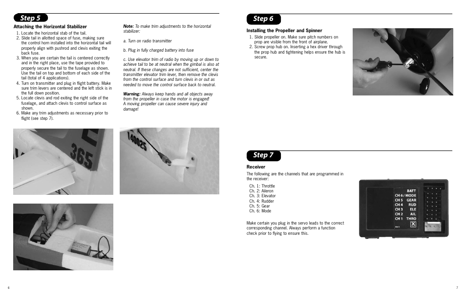 Step 7 step 6, Step 5 | ParkZone PKZ4400 User Manual | Page 4 / 9
