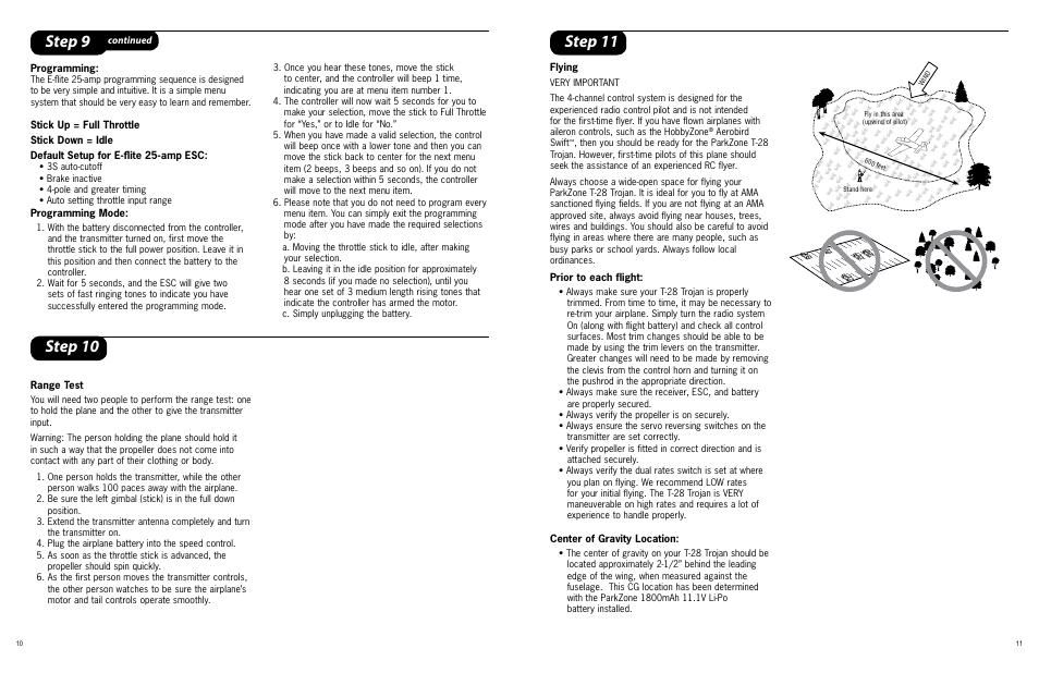 Step 10, Step 11 step 9 | ParkZone PKZ4400 User Manual | Page 6 / 9