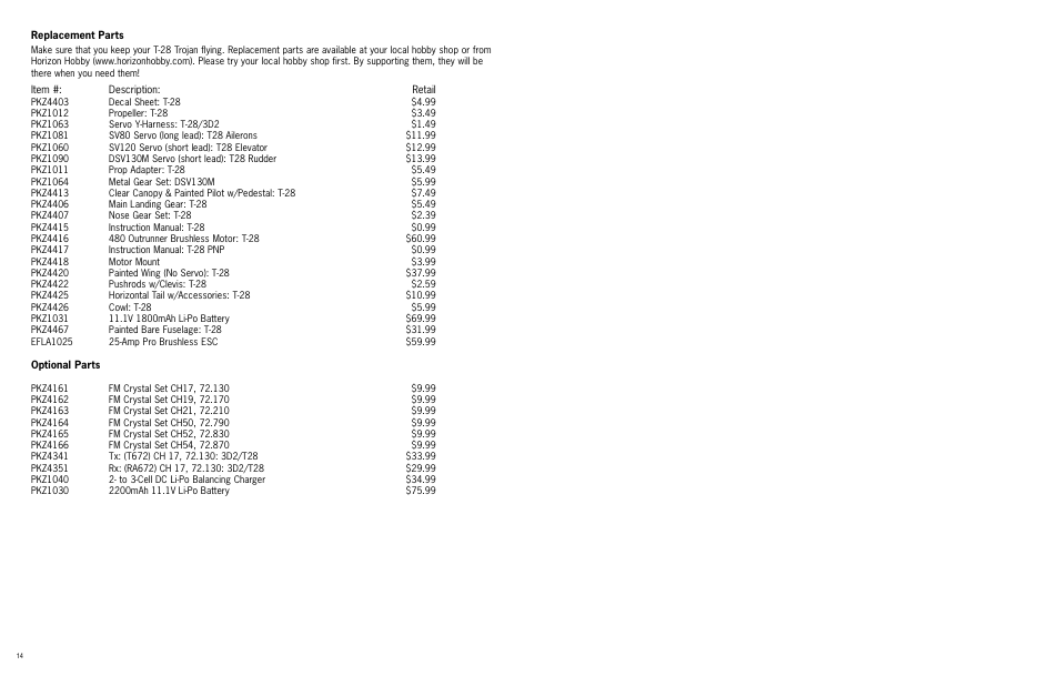 ParkZone PKZ4400 User Manual | Page 8 / 9