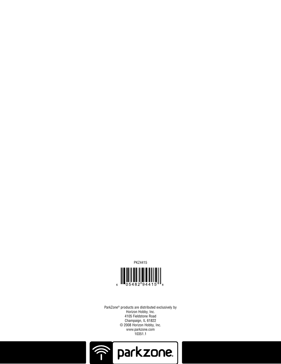 ParkZone PKZ4400 User Manual | Page 9 / 9