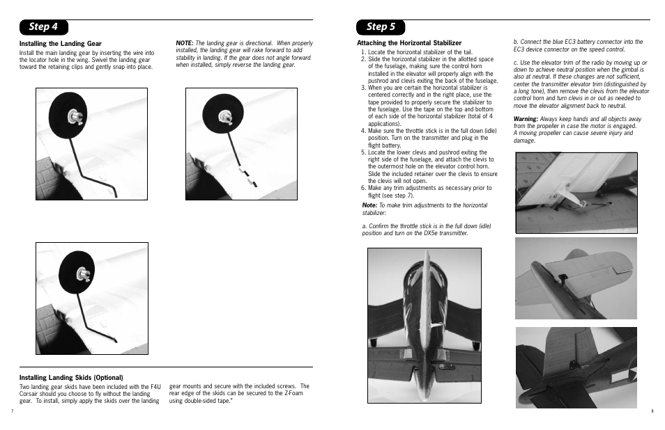 Step 5, Step 4 | ParkZone PKZ4600 User Manual | Page 4 / 10