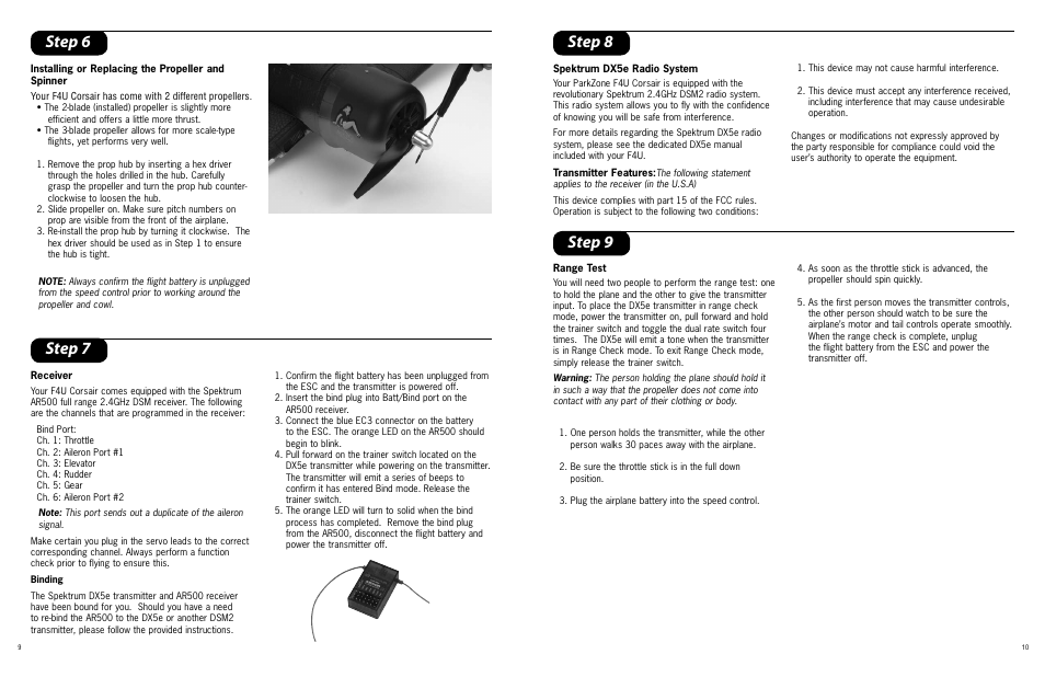 Step 9 step 8, Step 7 step 6 | ParkZone PKZ4600 User Manual | Page 5 / 10