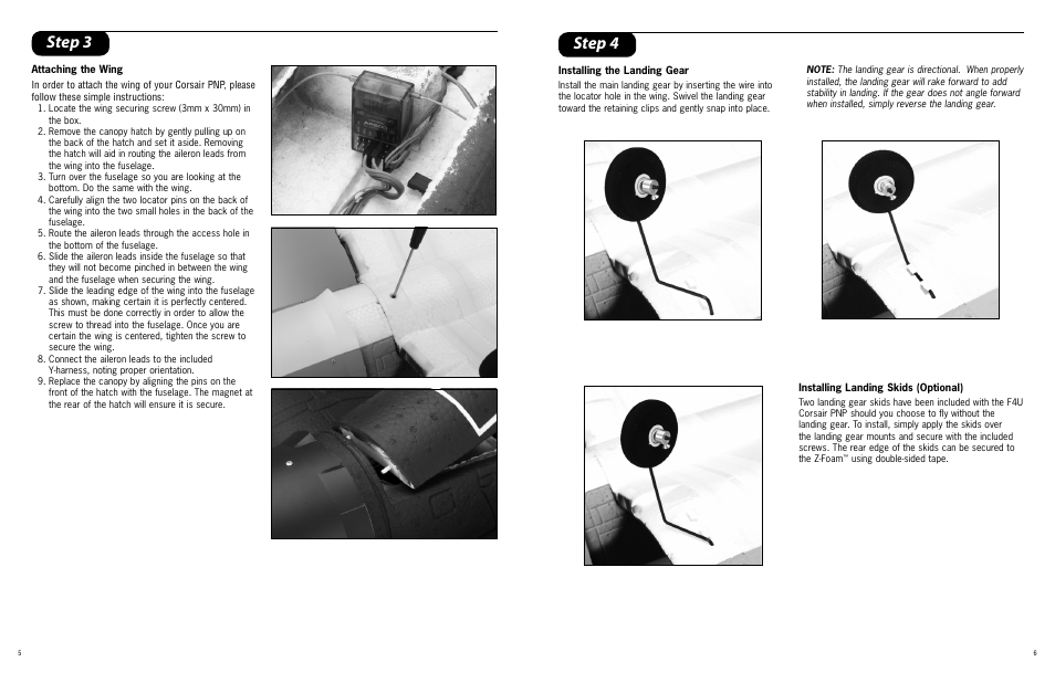 Step 3, Step 4 | ParkZone PKZ4675 User Manual | Page 3 / 10