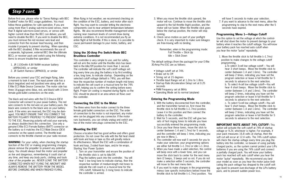 Step 7 cont | ParkZone PKZ4675 User Manual | Page 5 / 10