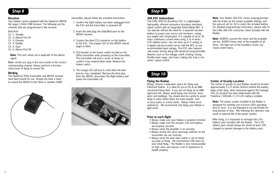 Step 9 step 10, Step 8 | ParkZone PKZ4700 User Manual | Page 8 / 10