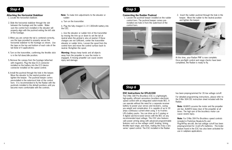 Step 4 step 5, Step 6 | ParkZone PKZ4775 User Manual | Page 5 / 8