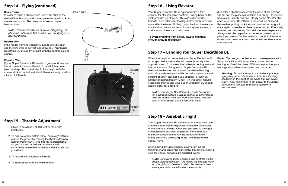 Step 14 – flying (continued) | ParkZone PKZ4800 User Manual | Page 6 / 10