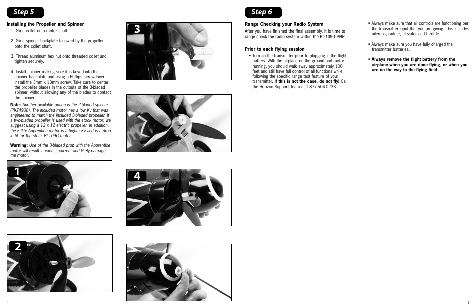 Step 5 step 6 | ParkZone PKZ4975 User Manual | Page 4 / 12