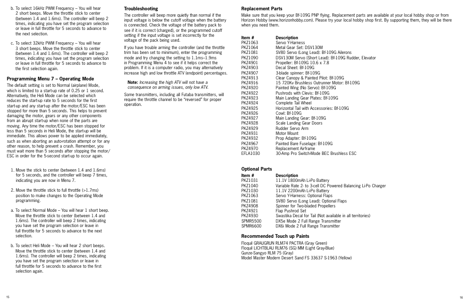 ParkZone PKZ4975 User Manual | Page 9 / 12