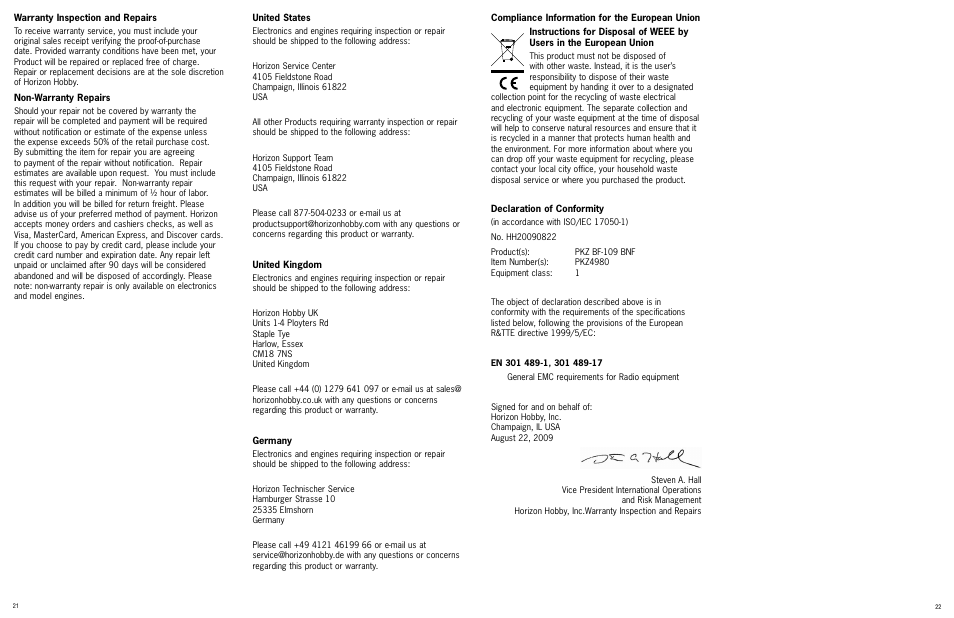 ParkZone PKZ4980 User Manual | Page 12 / 12