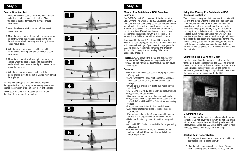 Step 9 step 10 | ParkZone PKZ5075 User Manual | Page 5 / 10