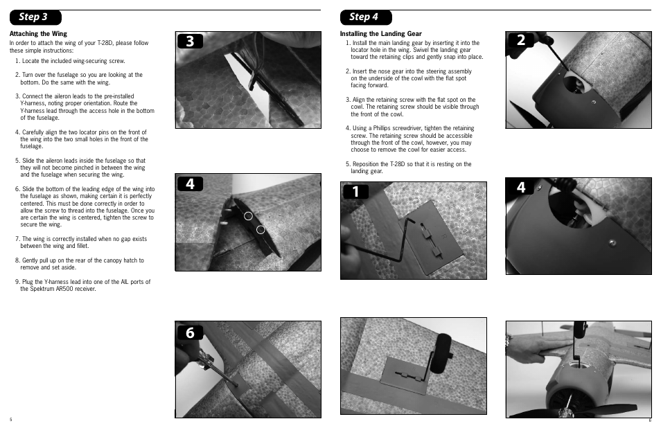 Step 3 step 4 | ParkZone PKZ5080 User Manual | Page 4 / 12