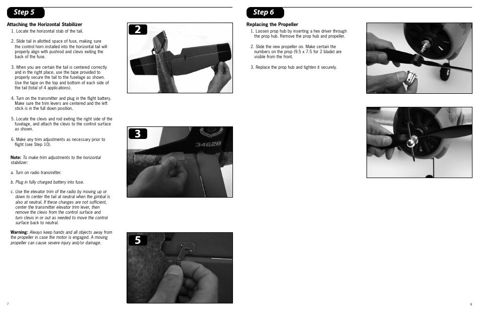 Step 5 step 6 | ParkZone PKZ5080 User Manual | Page 5 / 12