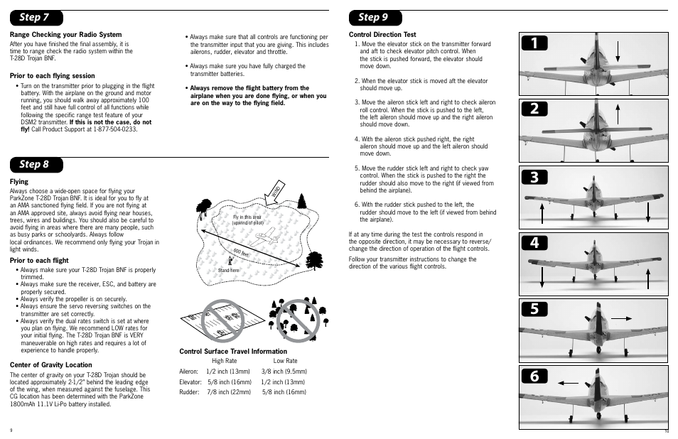 Step 7, Step 8, Step 9 | ParkZone PKZ5080 User Manual | Page 6 / 12