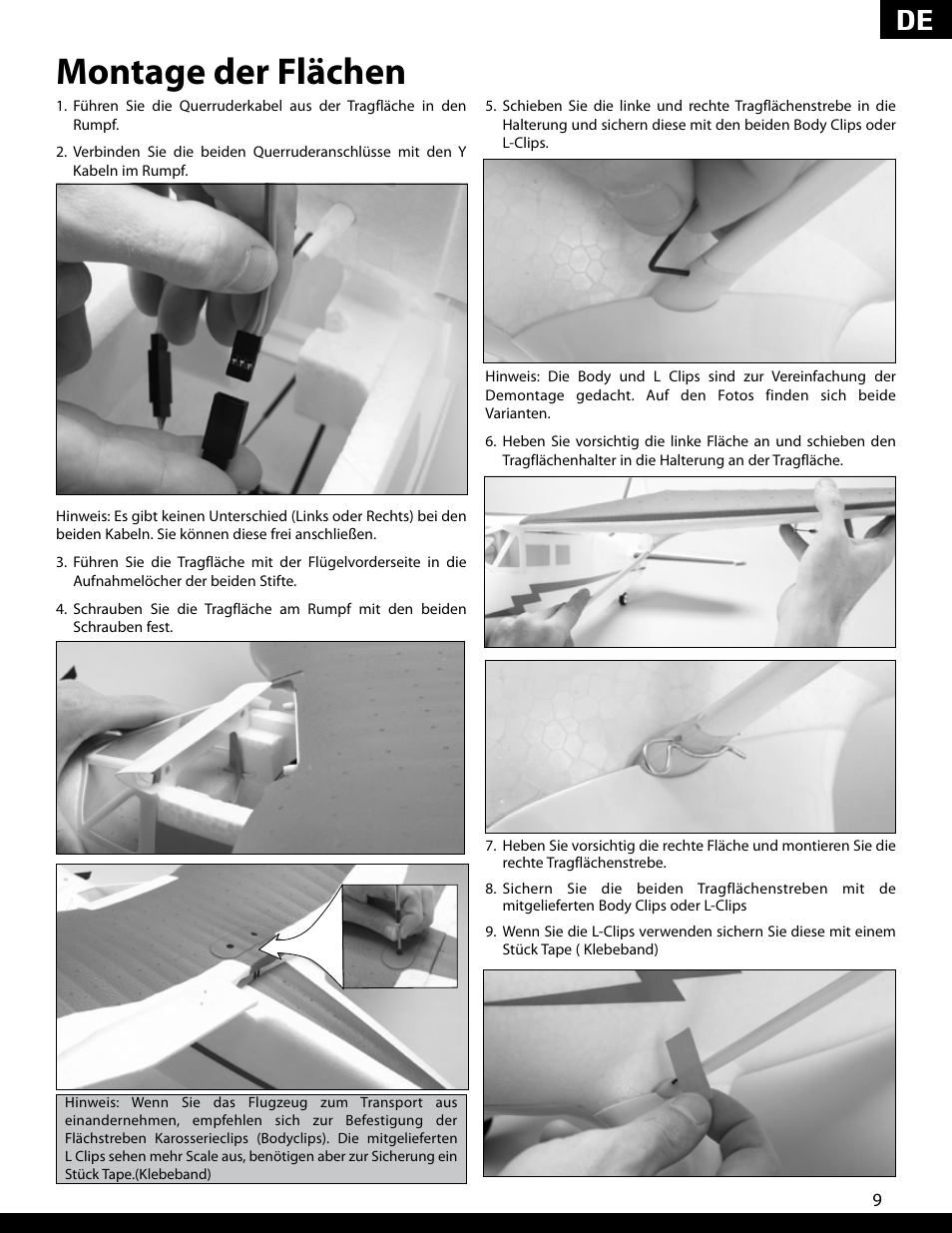 Montage der flächen | ParkZone PKZ5280 User Manual | Page 29 / 82