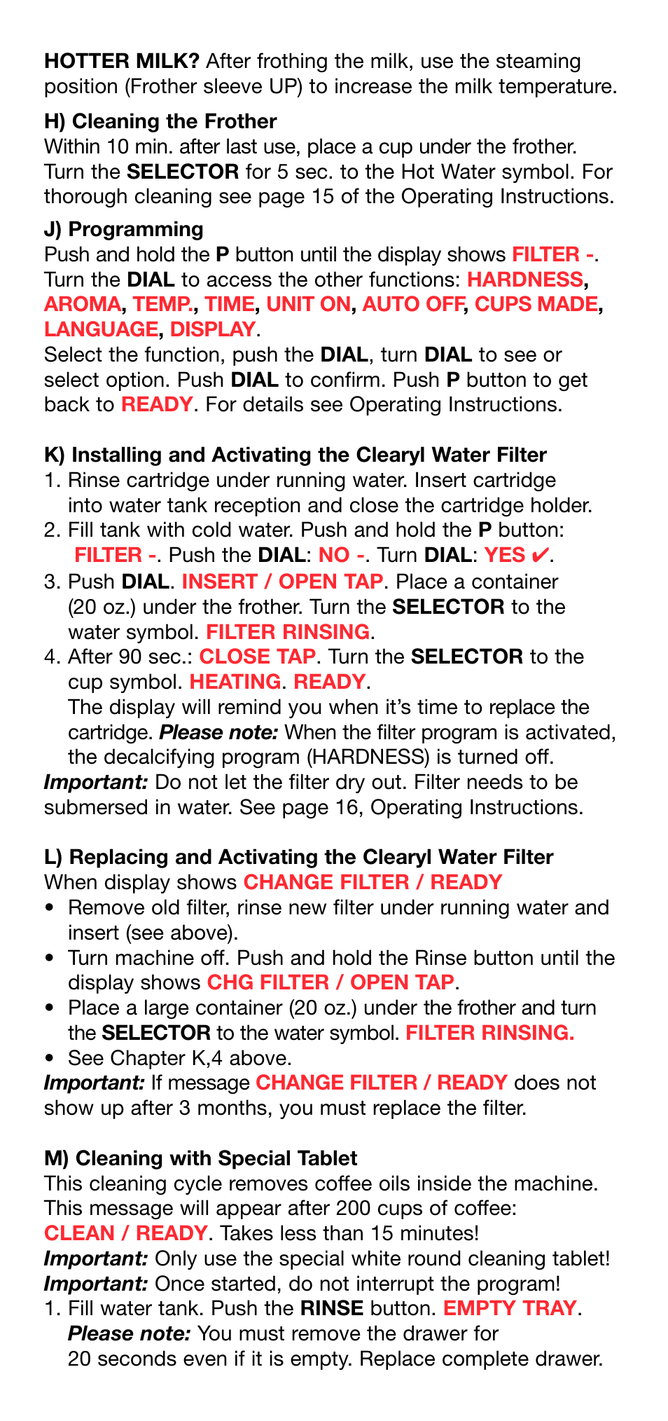 Capresso F7 User Manual | Page 3 / 4