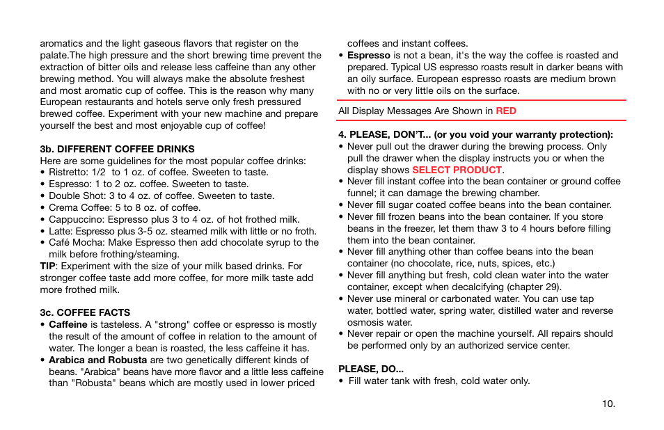 Capresso Impressa S Avantgarde Series User Manual | Page 11 / 35