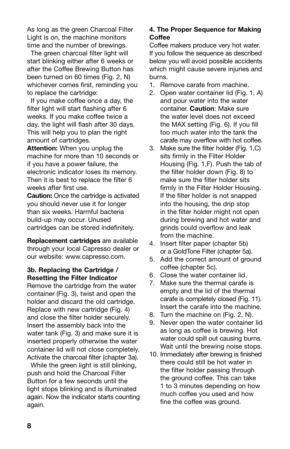 Capresso MT600 PLUS 485 User Manual | Page 8 / 12