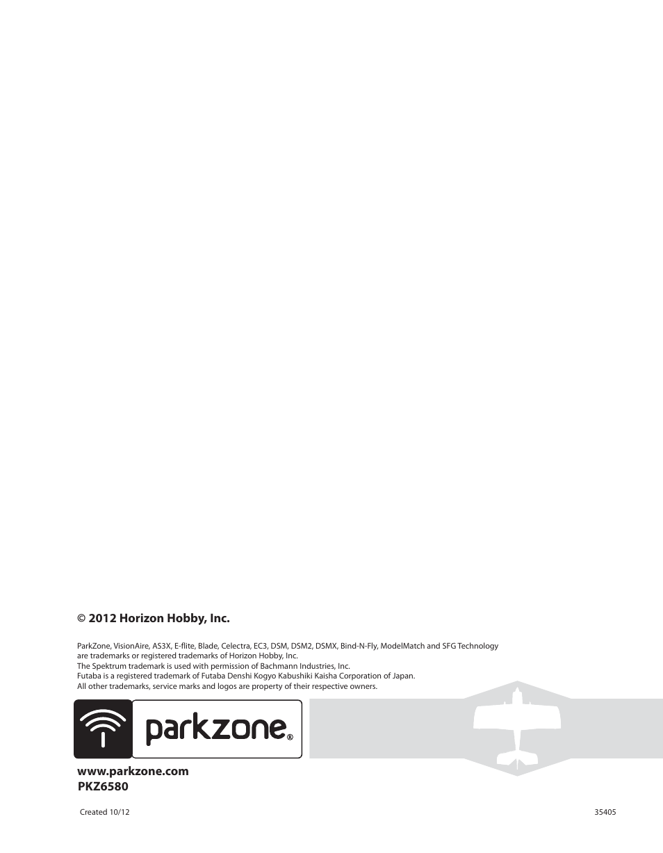 ParkZone PKZ6580 User Manual | Page 20 / 20