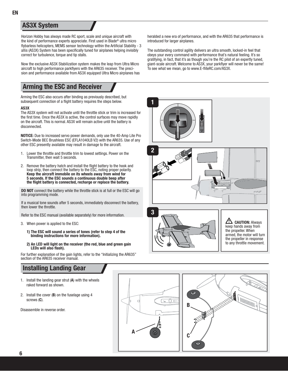 ParkZone PKZ6580 User Manual | Page 6 / 20