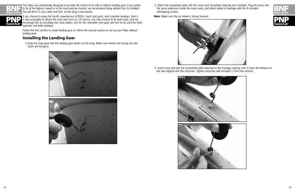 Installing the landing gear | ParkZone PKZ7080 User Manual | Page 13 / 20