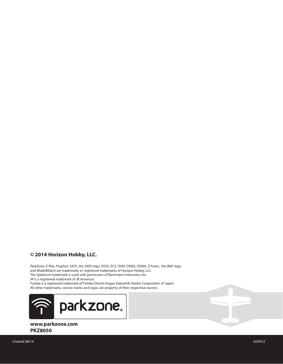 ParkZone PKZ8050 User Manual | Page 19 / 19