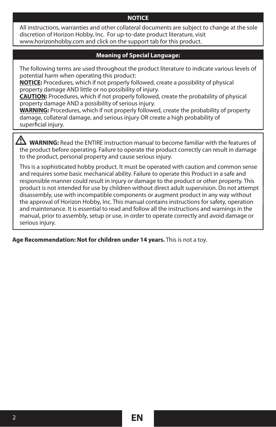 ParkZone PKZU1680 User Manual | Page 2 / 25