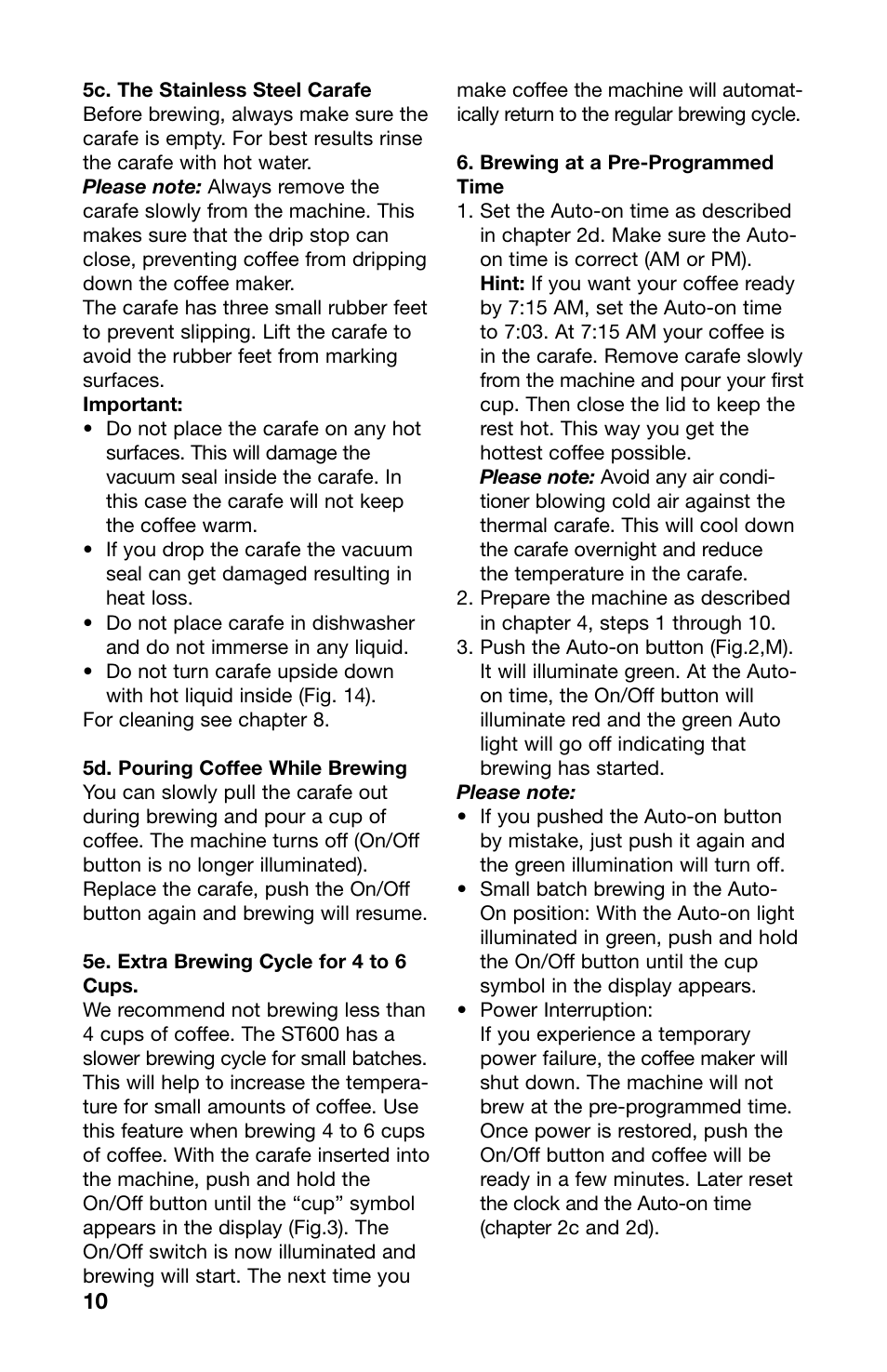 Capresso 490 User Manual | Page 10 / 14