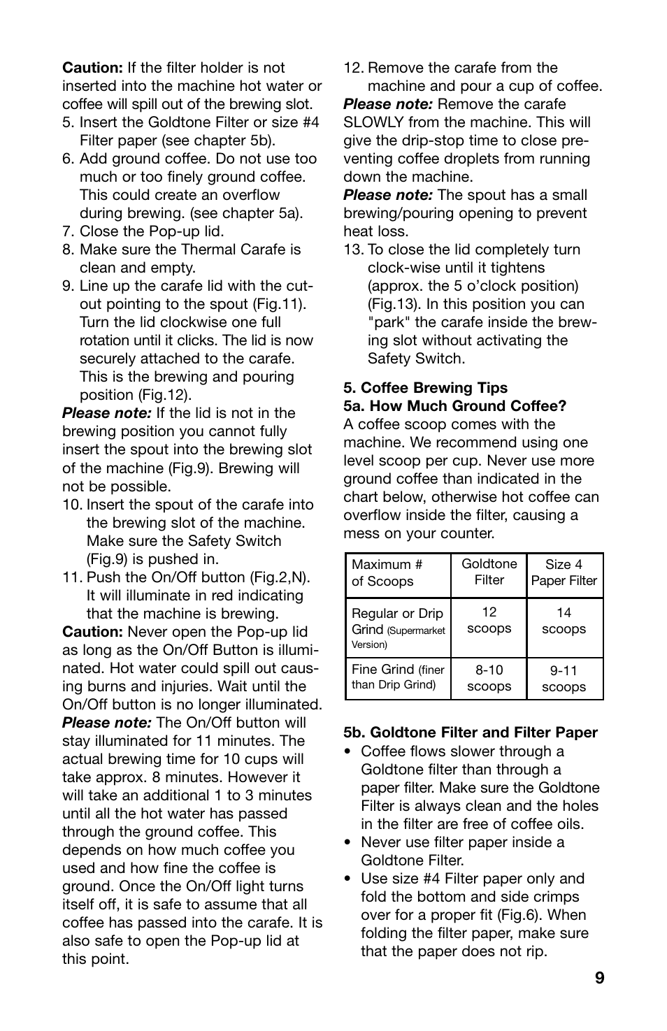 Capresso 490 User Manual | Page 9 / 14