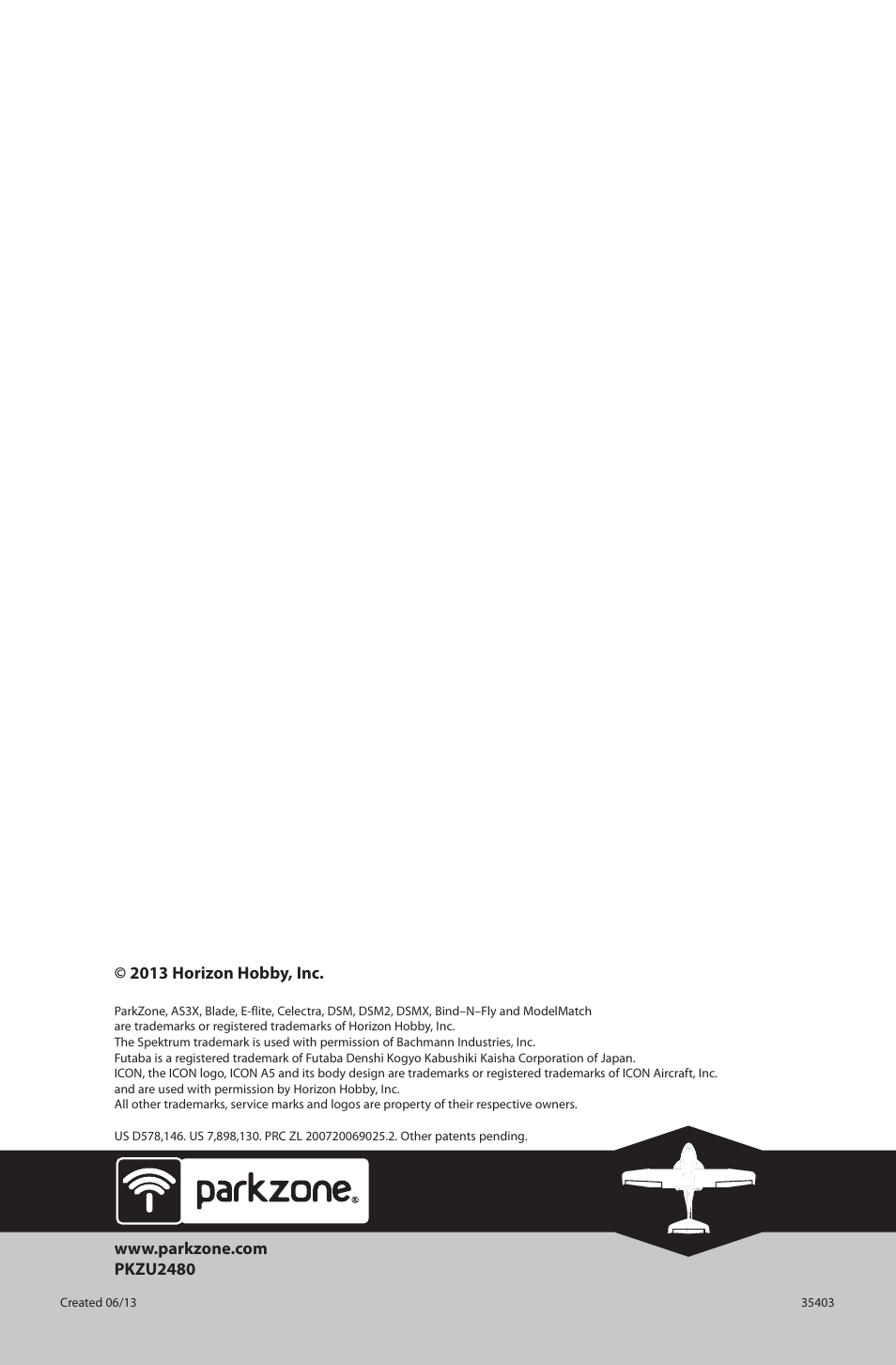 ParkZone PKZU2380 User Manual | Page 21 / 21